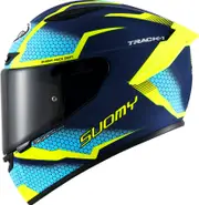 Suomy Track-1 Reaction, full face helmet , color: Matt Dark Blue/Turquoise/Yellow , size: L