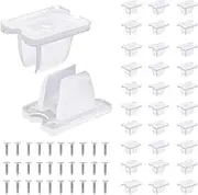 30pcs Led Light Clips, Led Strip Light Clips Led Strip Light Holder Mounting Clips Indoor Light Clips Neon Mounting Clips Fixing Clamps Holder with Screws for 5-6mm/0.2-0.24inch LED Lights