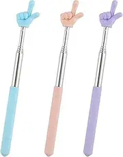 3 Pcs Telescopic Teacher Pointer Stick, Retractable & Extendable Hand Finger Pointer for Classroom, Teachers Aids, Mini Pointing Sticks, Teaching Tools for Educators, Office & School Use