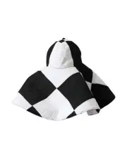 Dolce & Gabbana Checkerboard Sun Hat Boater Hat Women Black And White