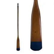 Handcrafted Wooden Boat Oar, Blue Tip, 72" Nautical Decorative Paddle