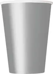 12oz Silver Paper Cups, 10ct