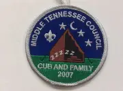 Middle Tennessee Council 2007 Cub and Family Camp pocket patch