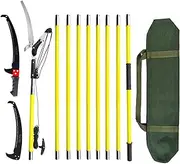 30 Feet Tree Pruning Saw, Upgraded Gear Manual Branches Pole Saw Trimmer for Garden Tools Loppers Hand Pole Saws Extendable Height with Knives and Storage Pocket