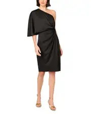 Aidan Mattox Crepe Back Satin Dress