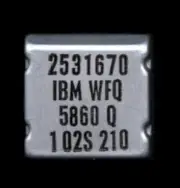 IBM MST-1 chip 253 1670, early integrated chip from late 1960.