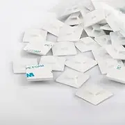 Cable Tie Mounts - Small Zip Tie Adhesive Mount, 3/4in 100pcs White. Wires Zip Tie Adhesive-backed anchors for Pedal Board Cable Management Outdoor Indoor