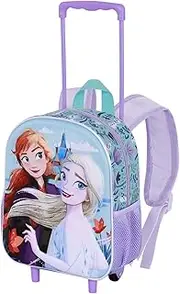 [Disney] Unisex Kids Small 3d Backpack With Wheels Small 3D Backpack with Wheels (pack of 1), Blue Frozen 2, One Size, Small 3D Backpack with Wheels