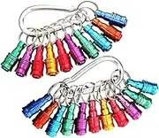 21Pcs 1/4 Inch Hex Keychain Extension Bar Screwdriver Bits Holder Socket Adapter Drill Bit Fast Change Bit Holder