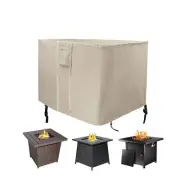 Fire Pit Cover Waterproof 28 Inch Square Firepit Covers 600D Heavy Duty Gas F...