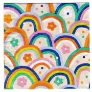 2 Paper Napkins for Decoupage Scrapbooking Junk Journals Craft Bright Rainbows