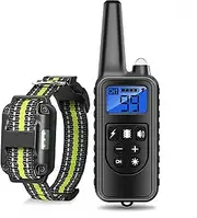 Dog Training Collar with 2600FT Remote, Electronic Dog Collar with Beep, Vibration, Shock, Light and Keypad Lock Mode, Waterproof Electric Dog Collar Set (1 Remote + 1 Receiver)