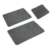 Sleim Set of 3 Bath Mat Set (Charcoal, Green, Marina Blue, Navy, Light Brown)