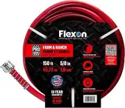 Flexon 5/8" x 150ft Farm & Ranch Garden Hose