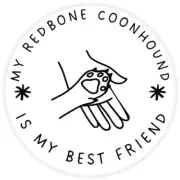 My Redbone Coonhound is My Best Friend - 10 Pack Circle Stickers 3 Inch - Dog