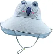 [RYZGOJV] Kids Sun-Hat Outdoor UV Protection Cap Hat Wide Brim Breathable Sun Hat for Children-Light Blue, Multicolor