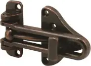 Prime-Line U11317 Hinged Bar Lock, Diecast Zinc, Classic Bronze Plated Finish
