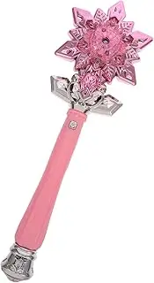 COMPUKAS Light Up Fairy Wand with Snowflake Design for Party Cosplay and Stage Performance No Battery Required Lightweight Portable Enchanting Role Play Accessory