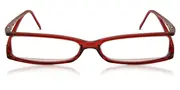 Oval Semi Rimless Plastic Men's Glasses Red, Size +1.00 - Lenses Included - Private Health Rebate - Blue Light Block Available - SmartBuy Readers