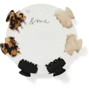 &me Women's Ombre Claw Clip 6 Pack - Multi