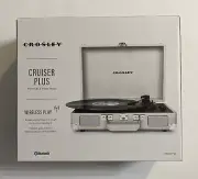 Crosley CR8005F-WS Cruiser Plus Portable 3-Speed Bluetooth - White Sand
