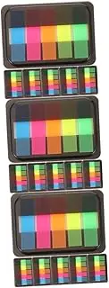 SHOWERORO 3sets Multi Page Markers for School Reading Strips Correction Tape Highlighter Strips Stickers 6boxes*3