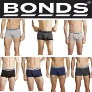 Authentic Bonds Mens Fit Trunk Cotton Underwear Boxer Brief Black Blue Grey