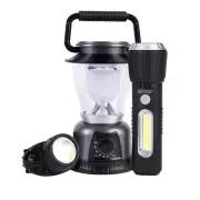 Brillar Camping Lights Touch Headlamp Lantern Outdoor Lamp Set with 9 Batteries