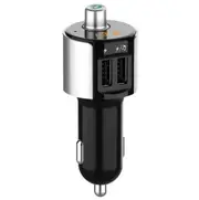 Wireless Bluetooth Mp3 Music Player Fm Transmitter Car Charger Adapter With Dual Usb Ports
