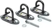 Anchor Gym - Three Mini H1 Units | Three Workout Mount Anchors - Mounting Hooks for Bands, Straps, and Ropes (All Hardware Included)