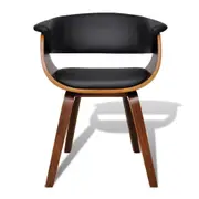 Wooden Dining Chair Artificial Leather Padded Seat Modern Kitchen Home Furniture