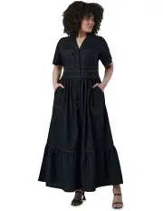 [Sunday in the City] Running Circles Maxi Dress in Black