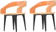 Doll House Accessories Set of 2 Plastic Chair Models for Miniature Home Decor