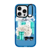 iPhone 16 Pro Impact Ring Stand Case MagSafe Compatible Blue gift box