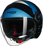 Nolan N21 Visor Tangente 353, open face helmet , color: Black/Blue/Silver , size: M