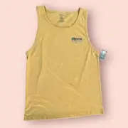 RVCA Men’s Mustard Yellow Tank Top (Over Grown Tank) ~~ NWT