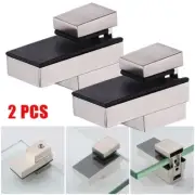 2 Pack Zinc Alloy Glass Shelf /Brackets Wall Mount/Adjustable Wood Clamp 3-16mm.