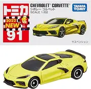 Takara Tomy 188063 Tomica No. 91 Chevrolet Corvette Vehicle Toy, Yellow
