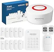 AGSHOME 15 Pieces Home Alarms Home Security System with Alarm, WiFi Alarms for Doors, Work for Home, Apartment, Garage, Compatible with Alexa