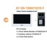 Dahua Smartphone Intercom Kit, KIT-DHI-7INWHT3211D-P
