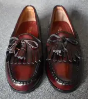 NEVER WORN COLE-HAAN MENS DRESS SHOE #4 CORDOVAN TASSEL KILTIE LOAFER SZ 9 1/2 D
