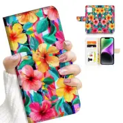 ( For iPhone 11 ) Wallet Flip Case Cover AJ26621 Flower