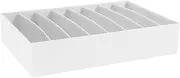 JEWEDECO Office Desk Organizer Capacity White Storage Box for Data Cables Office Supplies Items Easy to Use Cord Holder for Desk Keeps Workspace Neat