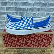 Vans Classic Slip On Checkerboard Nebula Blue White VN0A4BV31GB Mens Size 9 New