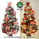 摩達客 幸福6尺/6呎(180cm)一般型裝飾綠色聖誕樹+銀雪花紅系配件+100燈LED燈暖白光1串(附控制器/本島免運費)