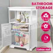 Bathroom Toilet Cabinet Storage Cupboard Tallboy Towel Holder Organiser Stand