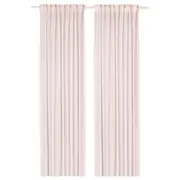 STENFRÖ sheer curtains, 1 pair, pink/with heading tape, 145x250 cm