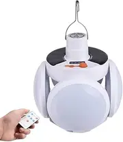 Solar Camping Lantern for Outdoor, LED Football Bulb, Portable Tent with Hook, Rechargeable Emergency Lamp Light USB