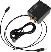 SWOOMEY Digital to Analog Audio Converter with Jack and Optical Input for Tvs and Projectors High Fidelity Audio Adapter for Home Theater and Rv Systems