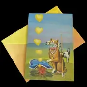 VTG Indian Heritage HEARTS FIRE Bryan Moon Love Greeting Cards Smoke Signal NOS